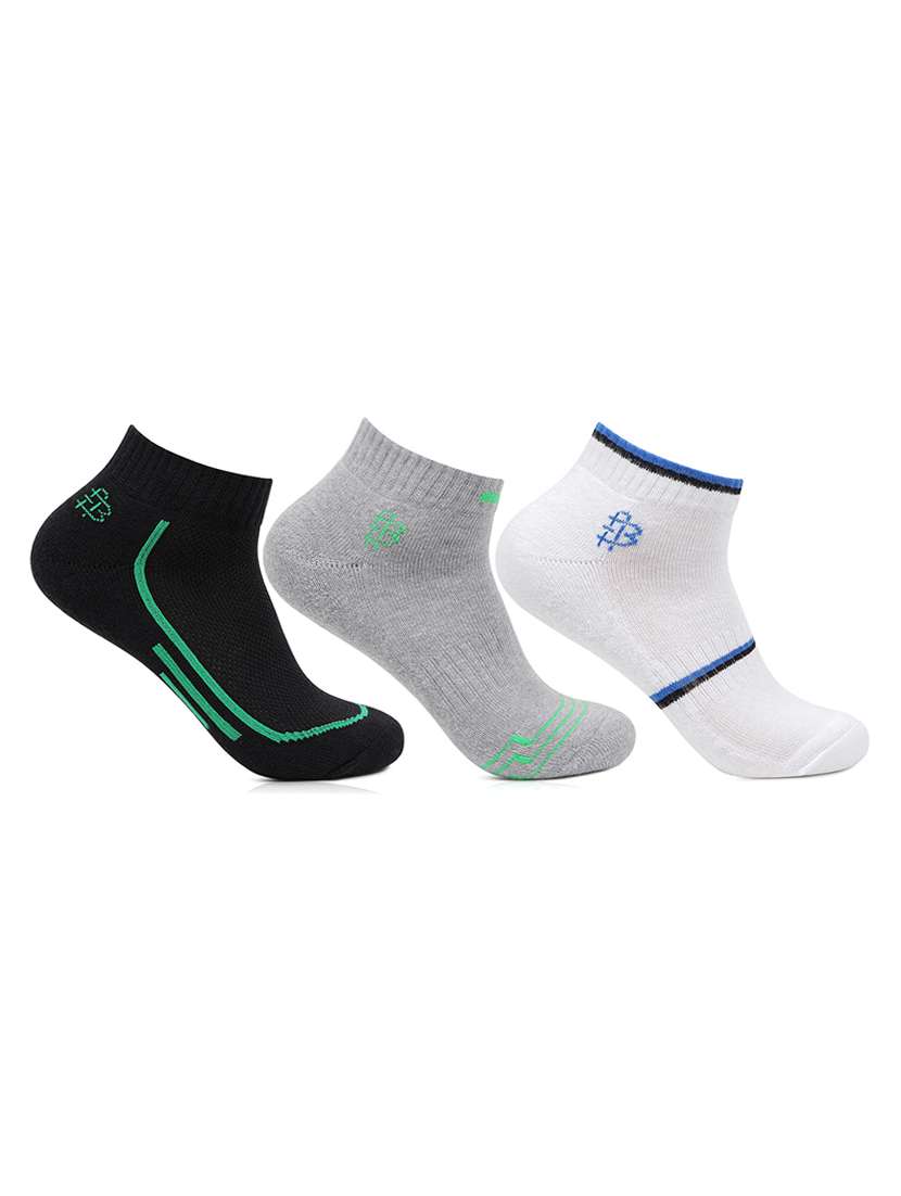 Multi Colored Cotton Sock (Set Of 3)