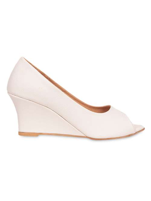 Buy online White Leather Wedges from heels for Women by Ten for â¹1799 at 0% off | 2022 Limeroad.com