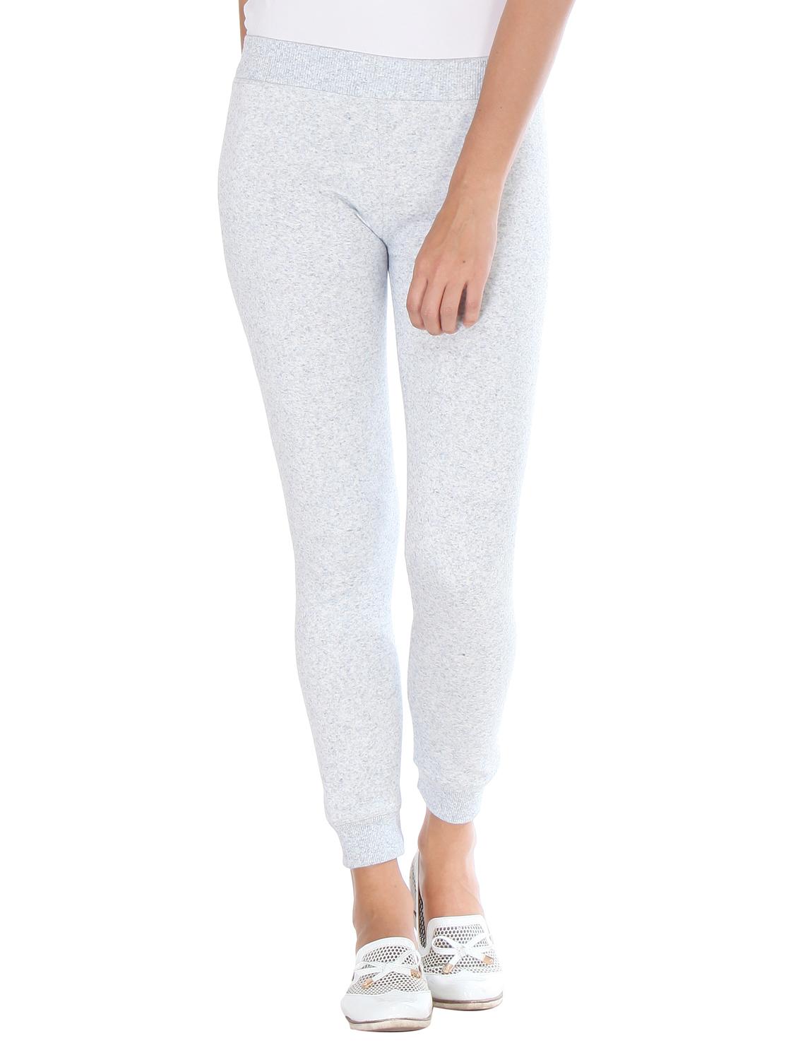 white polyester track pants