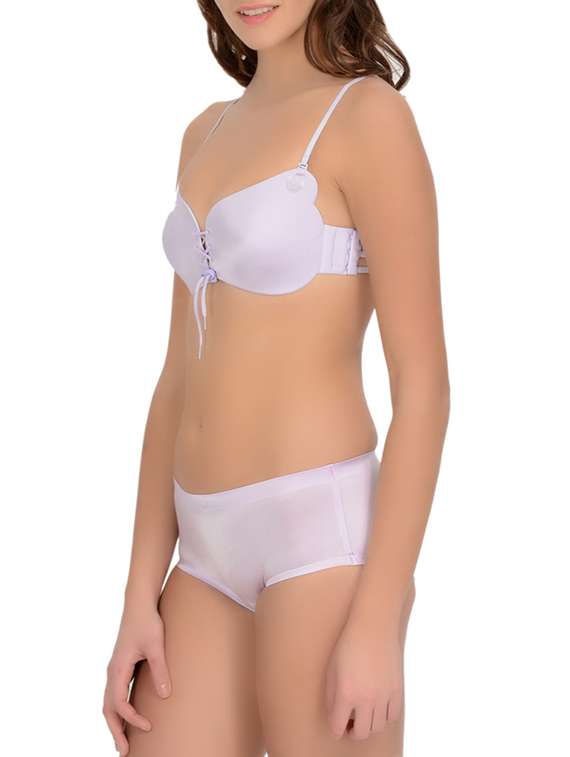 Buy online White Nylon Bras And Panty Set from lingerie for Women by Da