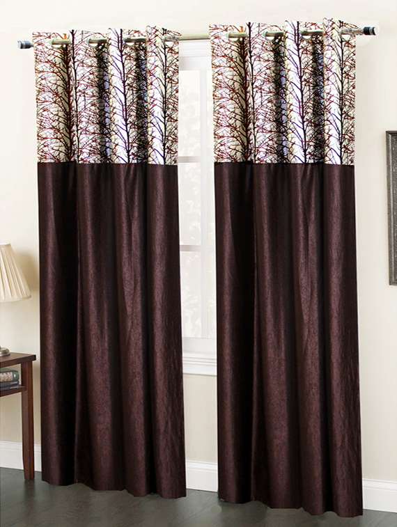 Buy Online Homefab India Set Of 2 Stylish Polyester Coffee Window