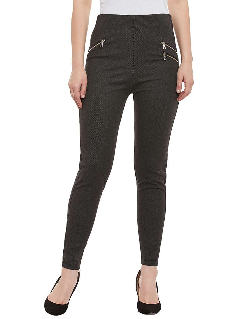 Black Viscose Jeggings