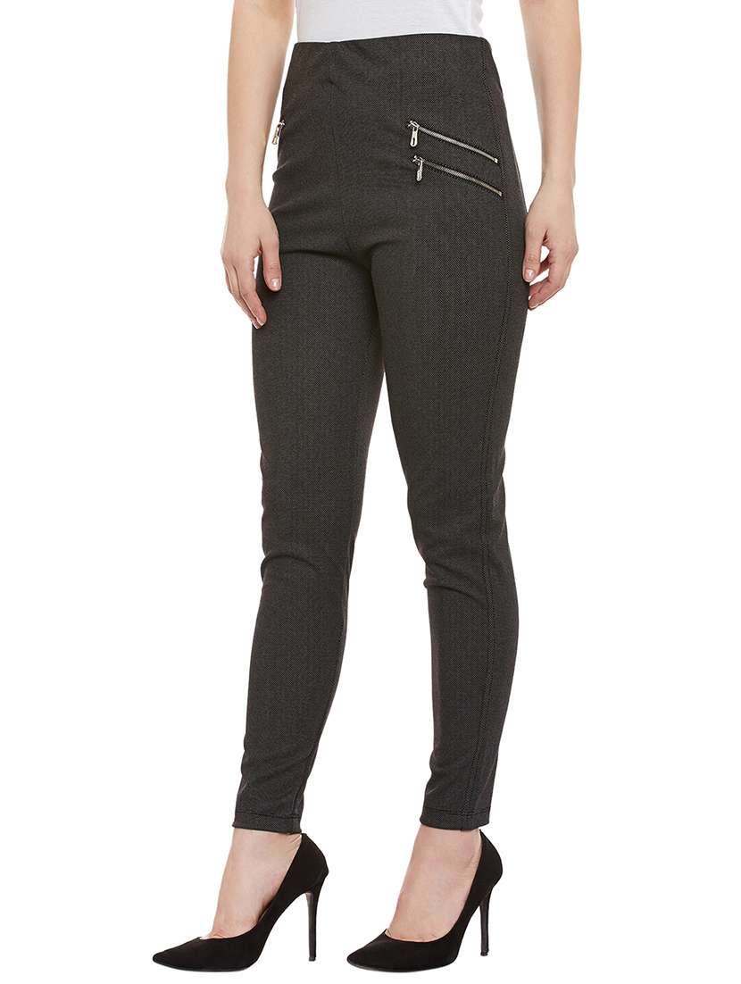 Black Viscose Jeggings