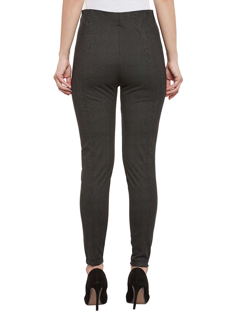 Black Viscose Jeggings