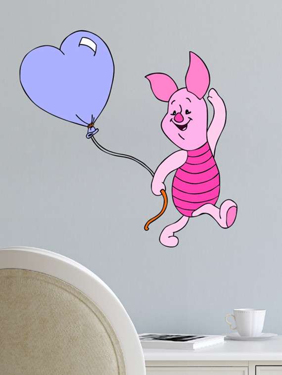 Wall Sticker (Pooh Character,Wall Covering Area  23 X 23 Inch)