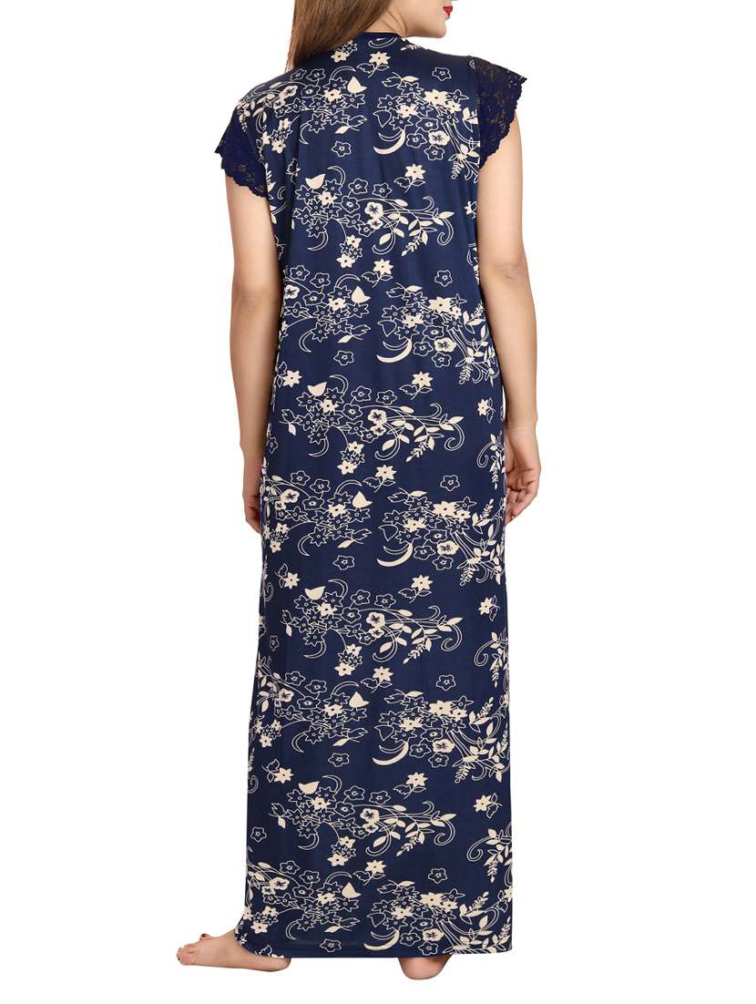 Buy online Navy Blue Satin Nighty from sleepwear for Women by Be You for â¹680 at 0% off | 2020 