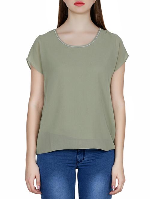 Solid Pastel Green Top By American Elm Online Ping For Solid Pastel Green Top 13479734 Standard Image 1