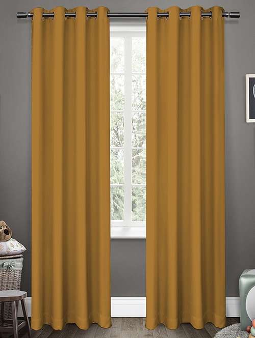 Buy Online American Elm Glorious Orange Grommet 2 Panel Blackout