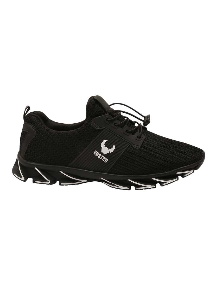 Buy online Black Fabric Sport Shoes from Footwear for Men by