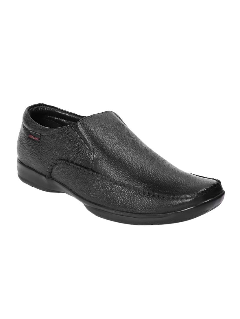Buy online Red Chief Black Leather Slipons from Formal Shoes for Men by