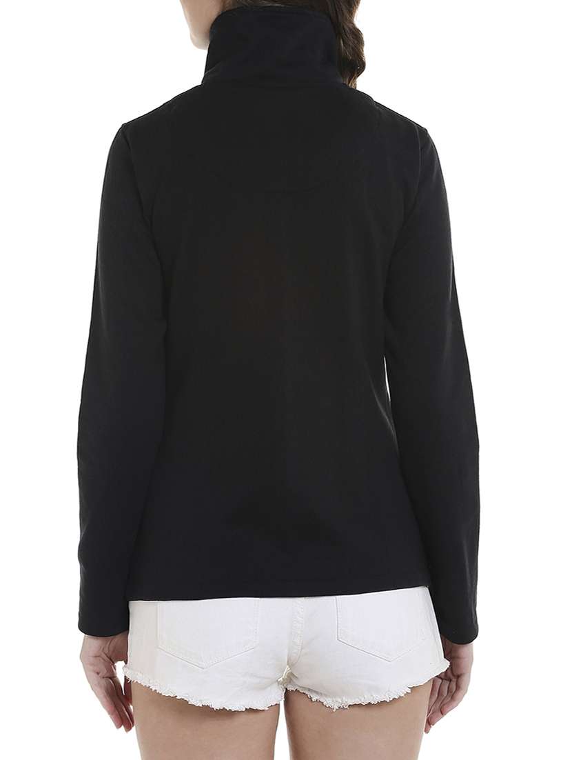 Solid Black Cotton Jacket