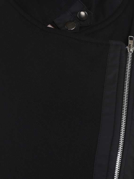 Solid Black Cotton Jacket