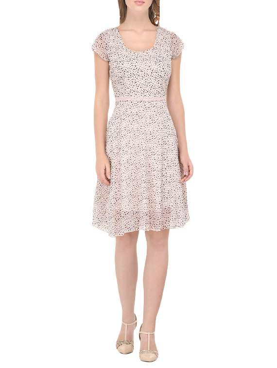 Women's Fit & Flare Geometric Dress