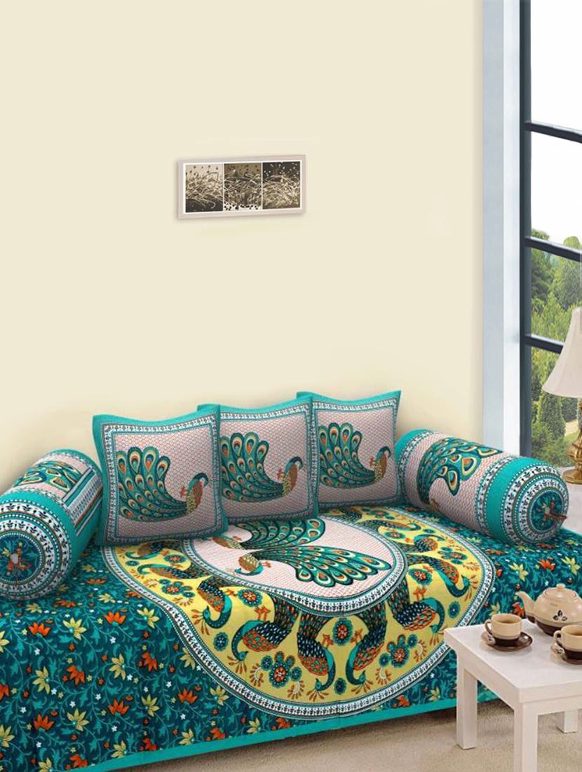 Cotton Rajasthani Printed 6 Pieces Diwan Set By Homesense Cotton Rajasthani Printed 6 Pieces Diwan Set By Homesense Online Ping For Sets In India 14429170