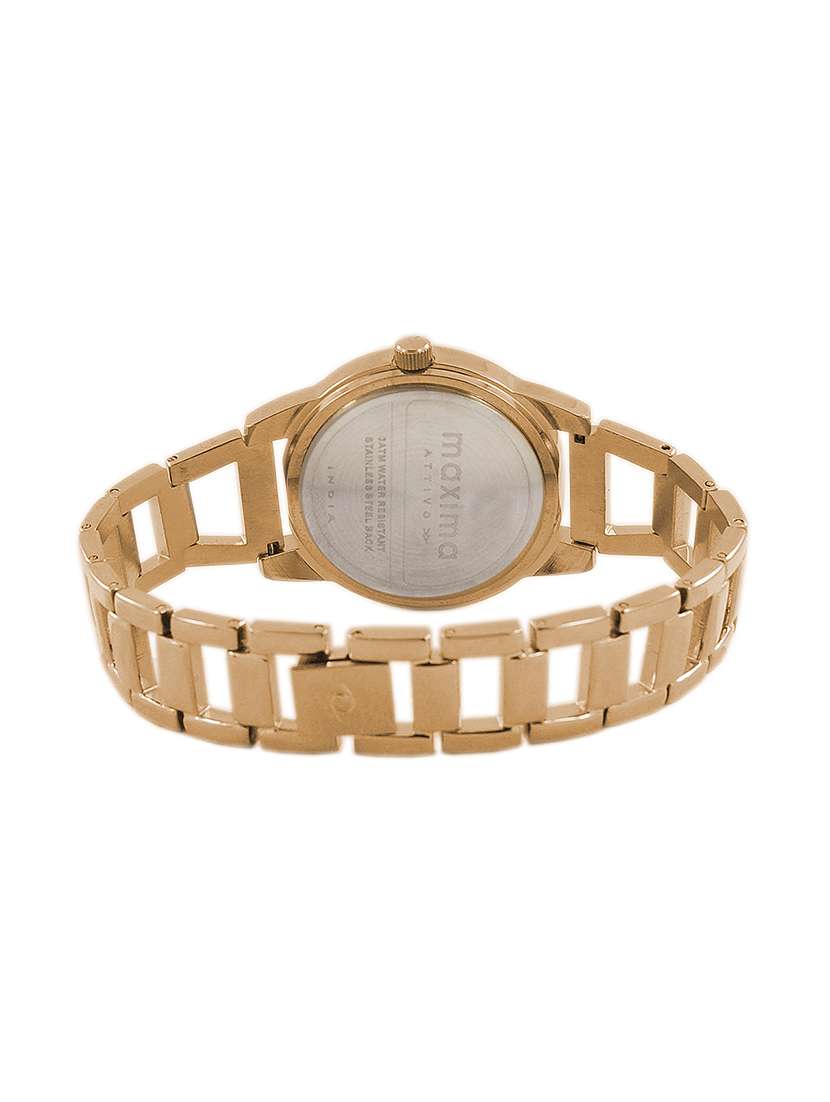 Maxima White Dial Analog Watch For Women   43031bmlr