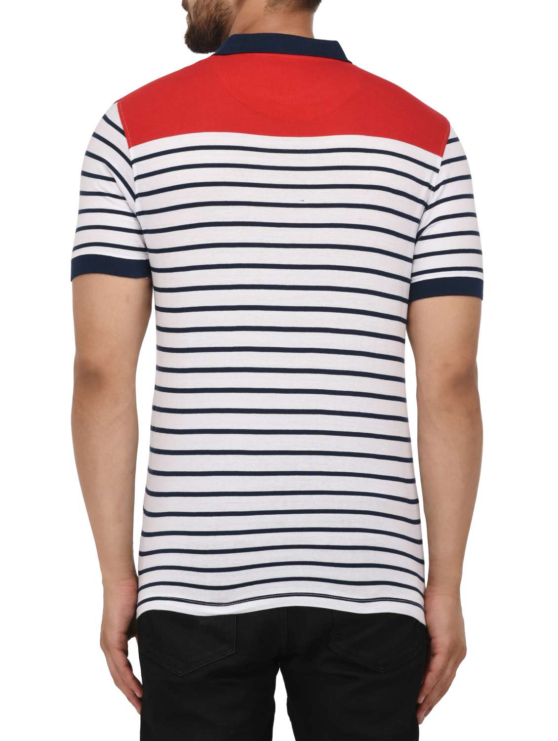Buy online White Cotton T-shirt from 