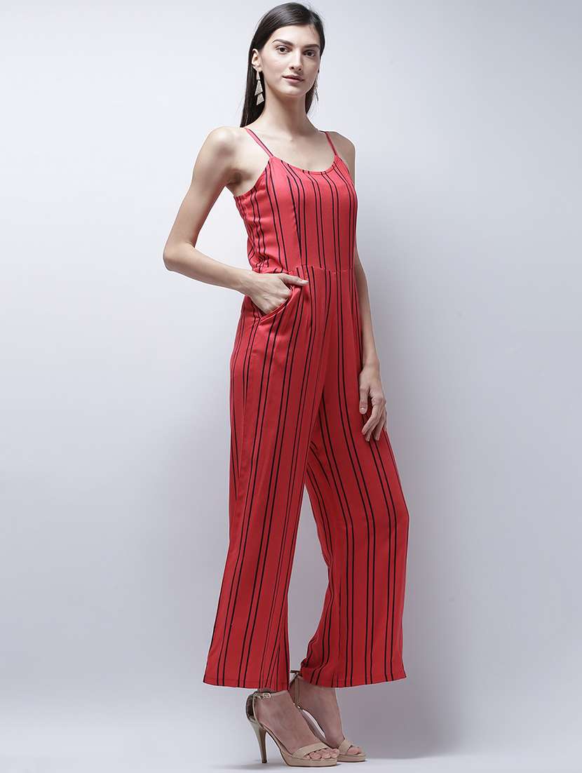 Striped Full Leg Cami Jumpsuit