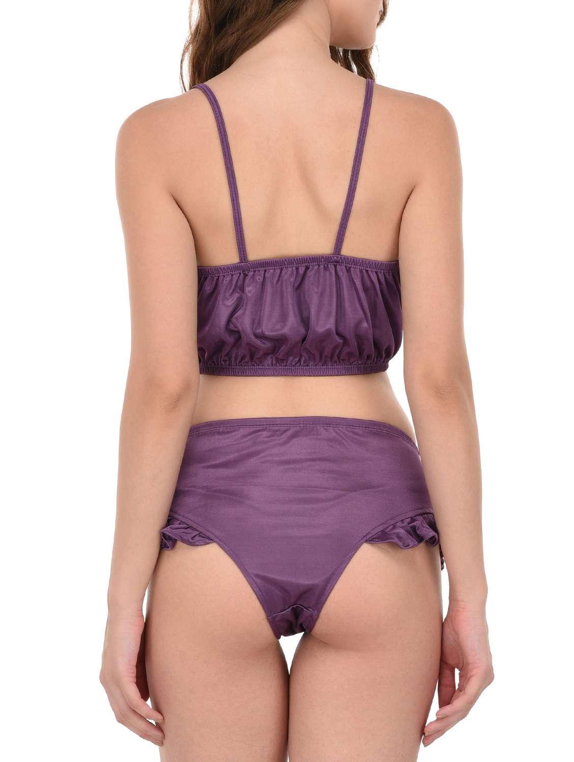 Buy online Set Of 2 Purple Satin Bikini from swimwear for Women by You