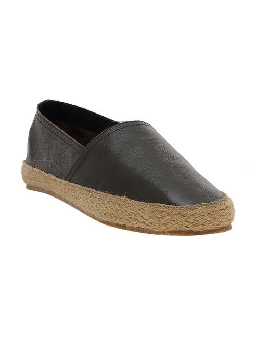 black espadrille slip ons