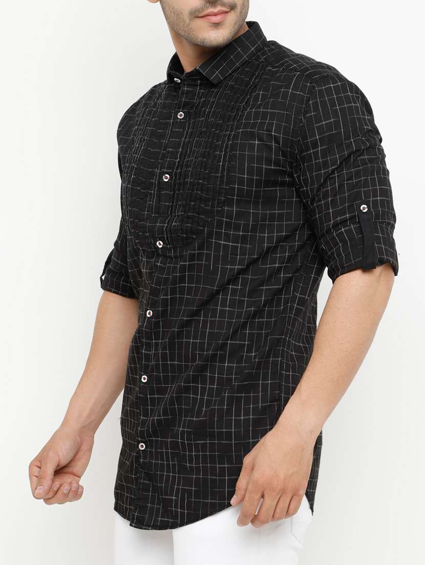Buy online Black Cotton Casual Shirt from shirts for Men by With for ₹734 at 59 off 2021