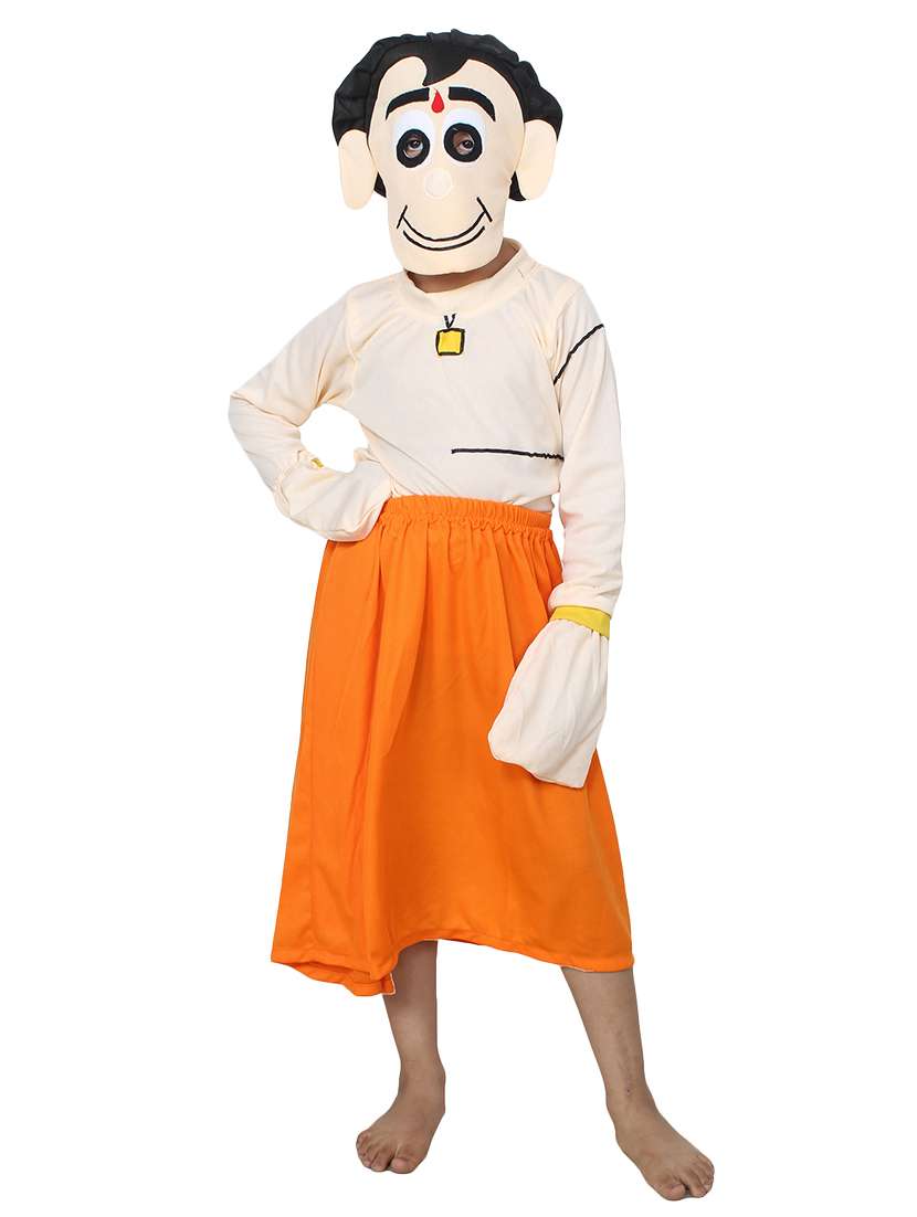 orange cotton blend chota bheem costume