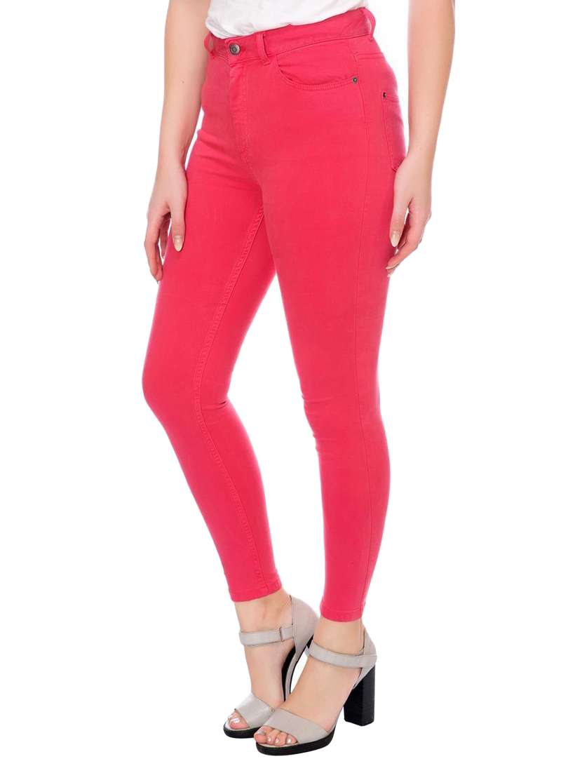 Buy online Pink Denim Jeans from Jeans & jeggings for Women by Kotty