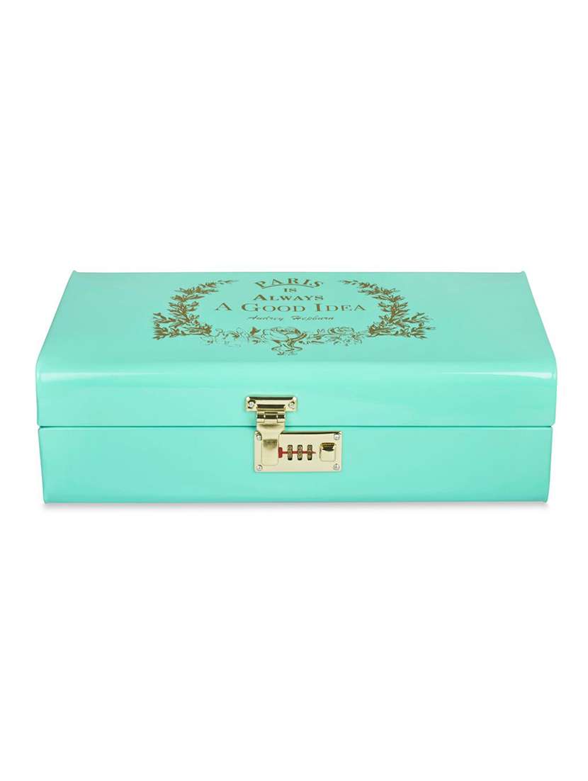 paris-is-always-a-good-idea metal long trunk, decorative box, jewelry & trinket storage chest,