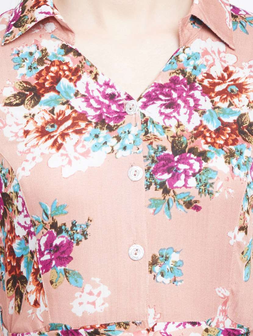 Orange Floral Maxi Dress