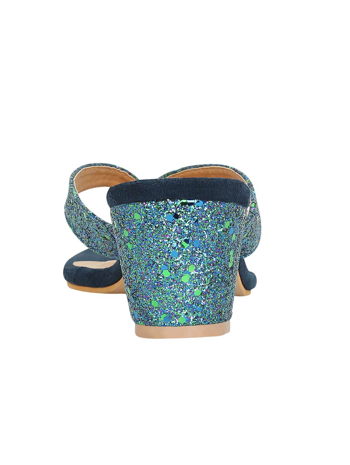 Buy online Blue Toe Separator Sandals from heels for Women by Get Glamr