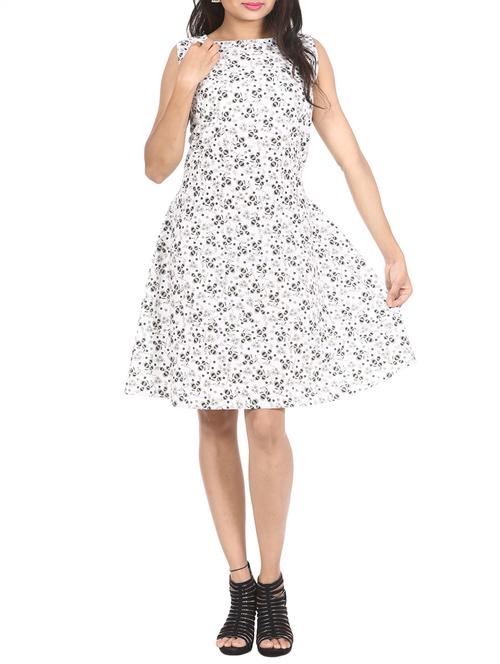 boat neck fit and flare dress
