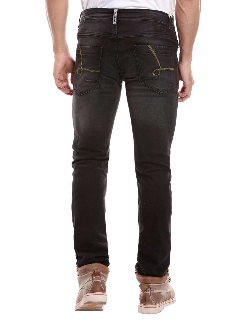 Black Cotton Biker Denim from Clothing 