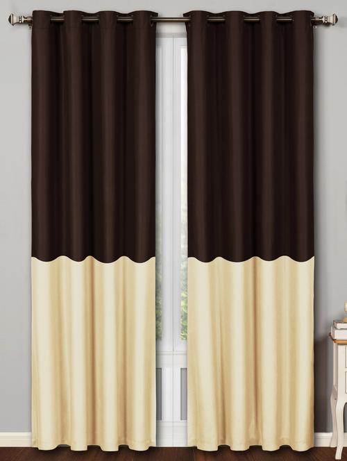 Black Out Brown Beige Dual Color 2 Pc Door Curtain From Curtains Accessories For Uni By Story Home 1530 At 49 Off 2021 Limeroad Com Black Out Brown Beige Dual, Black White And Brown Curtains
