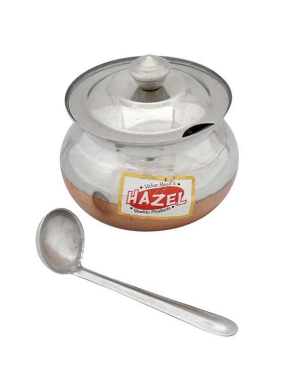 Buy online Ghee Pot With Copper Bottom from Kitchen Storage for Unisex