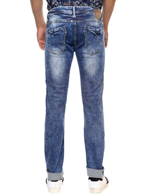 Blue  Heavy Washed Jeans