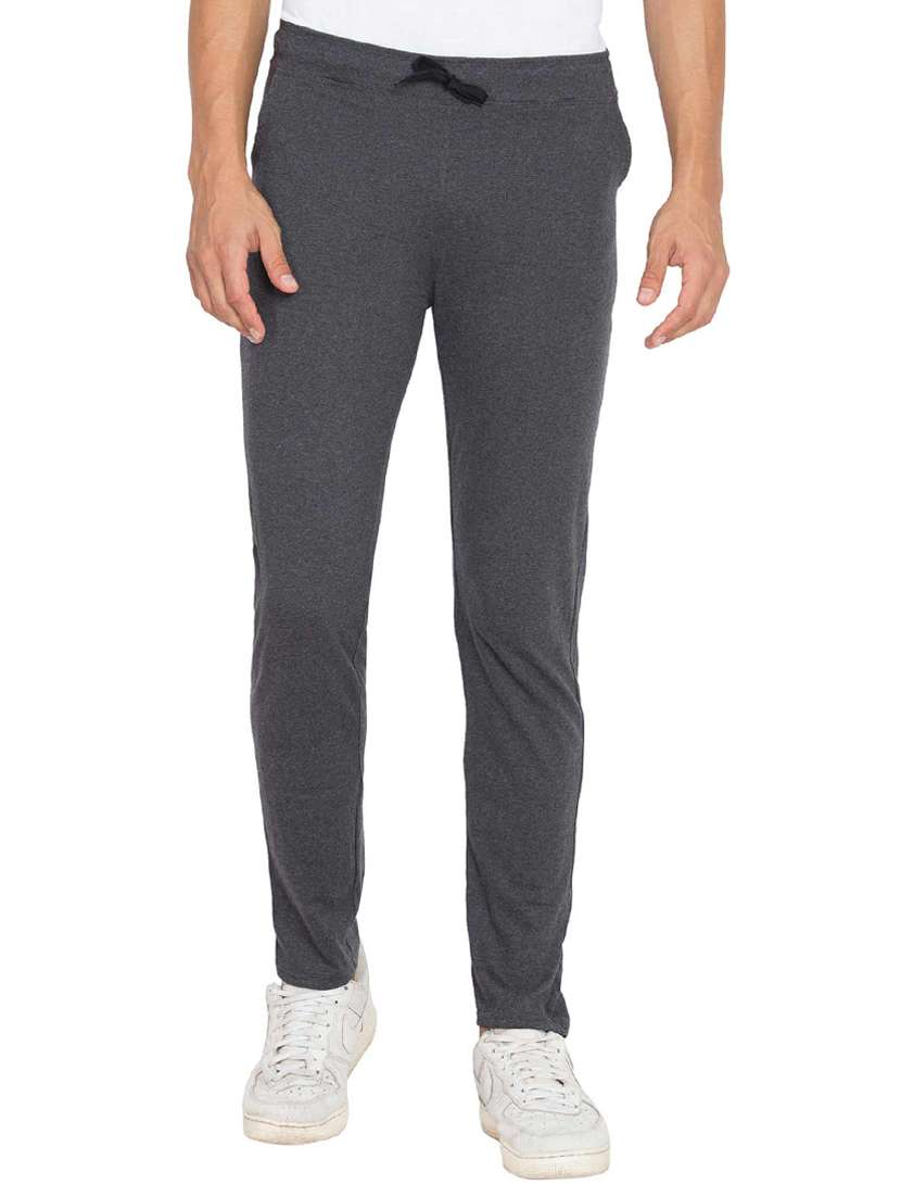 grey cotton full length track pant