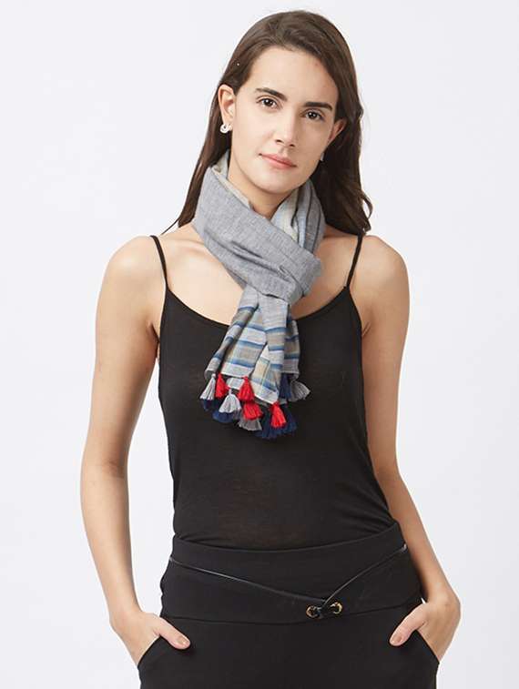 Grey Cotton Stole