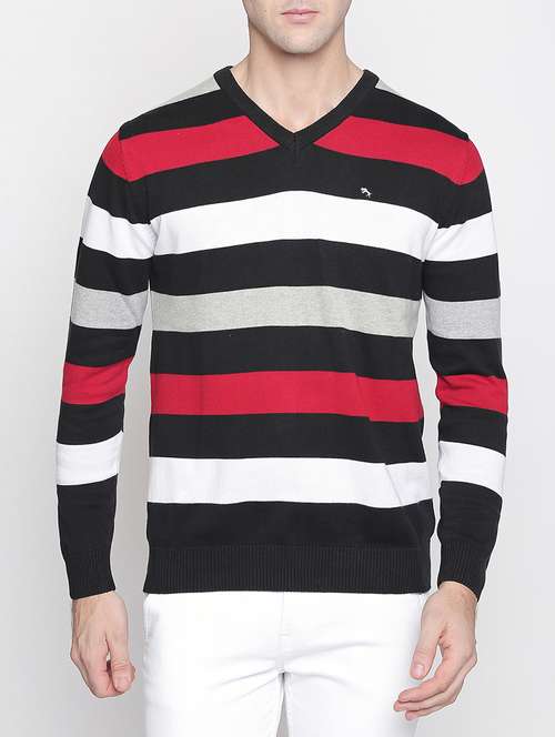 Buy online Black Cotton Pullover from 