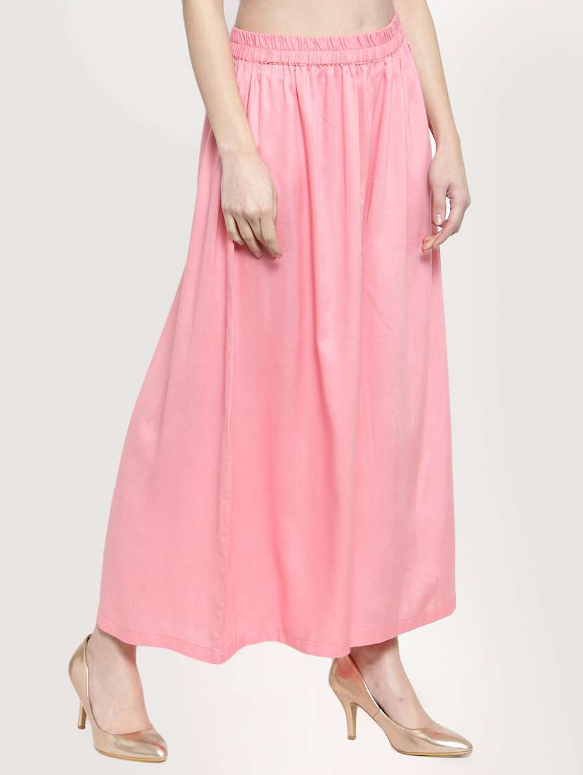 Mid Waist Flared Palazzo