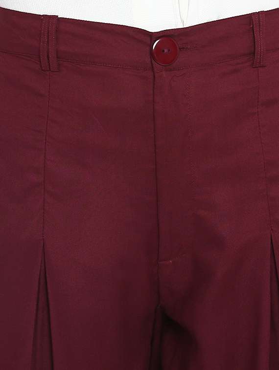 Pleat Detail Wide Leg Trouser