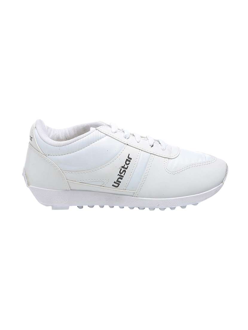White Leatherette Sport Shoes 