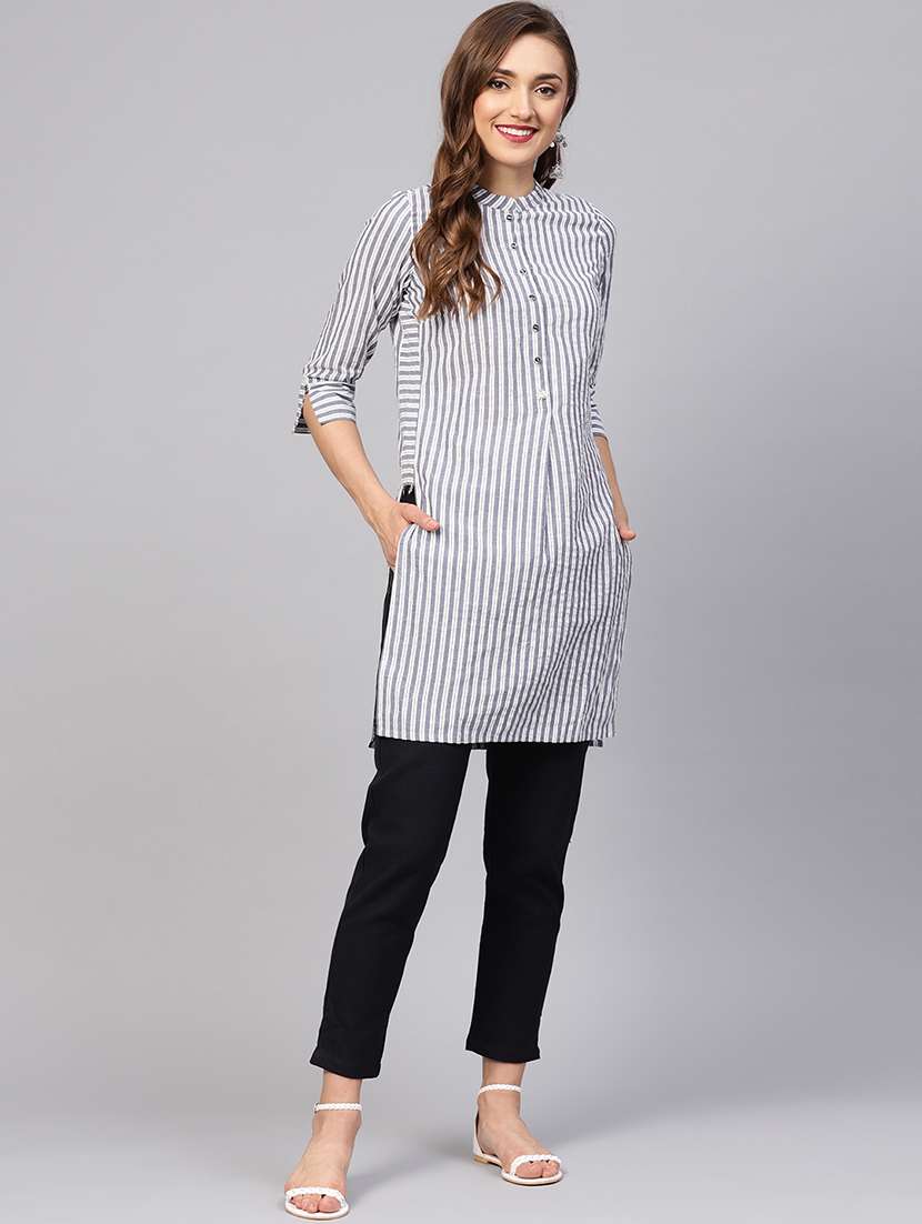 Striped kurtis online Clearance