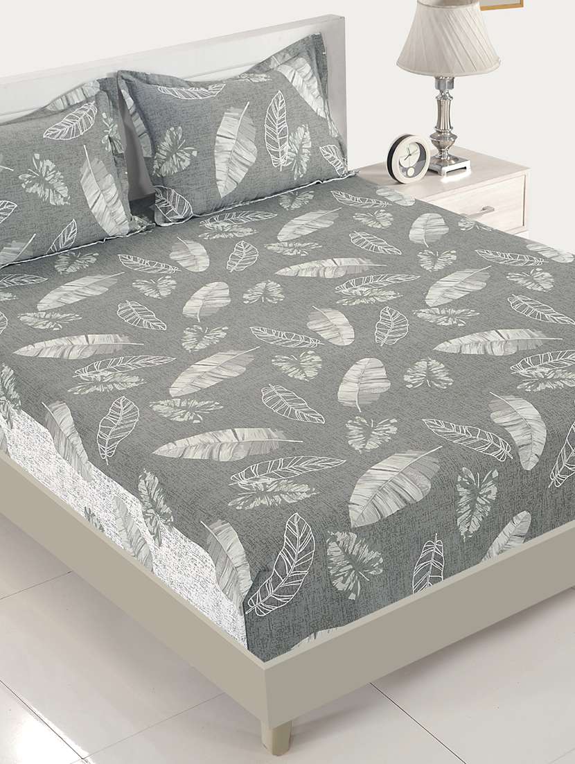Buy 200 Tc Cotton Extra Large Bed Sheet With 2 Pillow Covers For