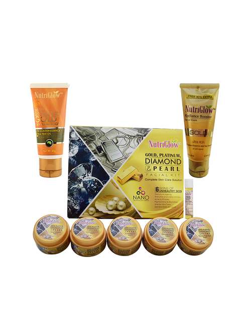 nutriglow platinum diamond gold facial kit
