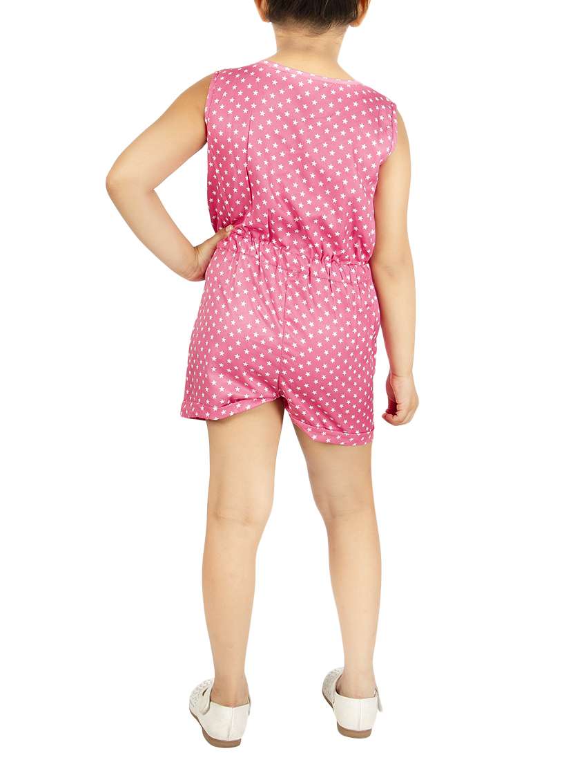 Buy online Pink Cotton 34th Jumpsuit Twin Sets & Jump Suit from girls