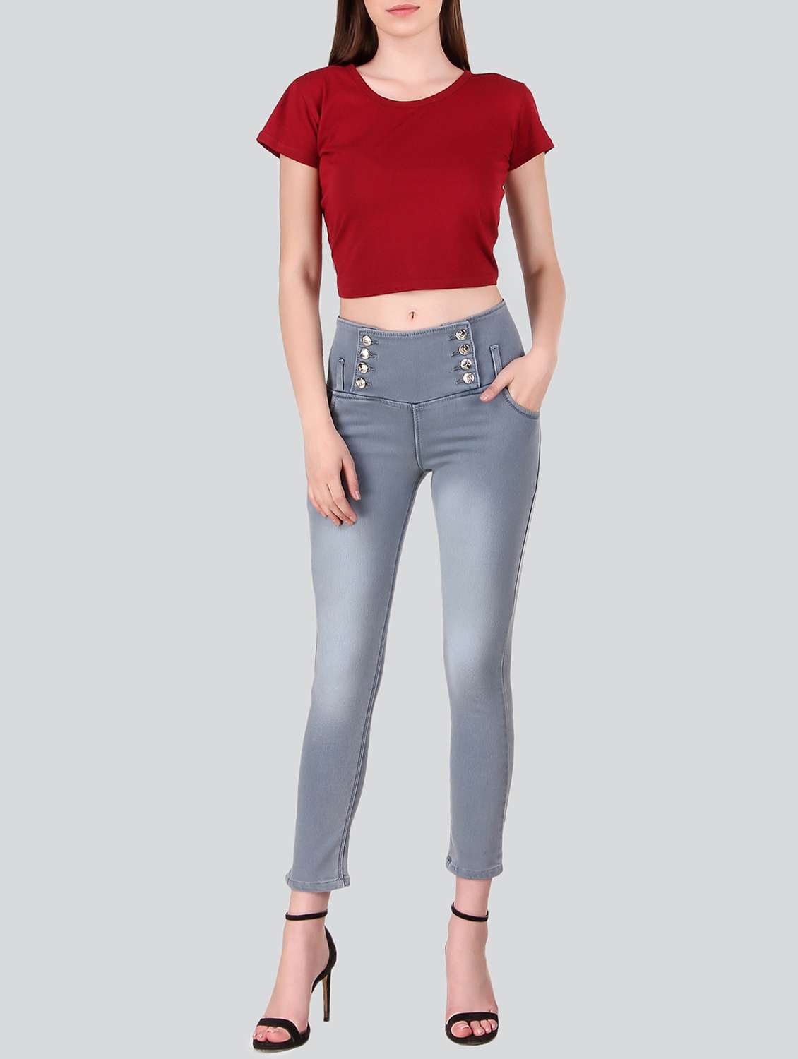 Buy online High Rise Stone Washed Jeans from Jeans & jeggings for Women
