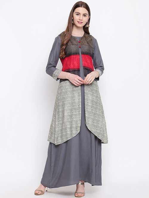 limeroad layered kurtis