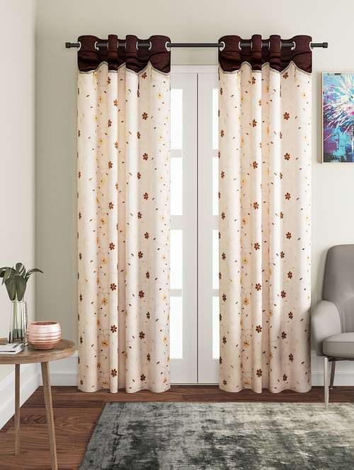 Buy Nature Series Fancy Floral Embroidered Sheer Long Door
