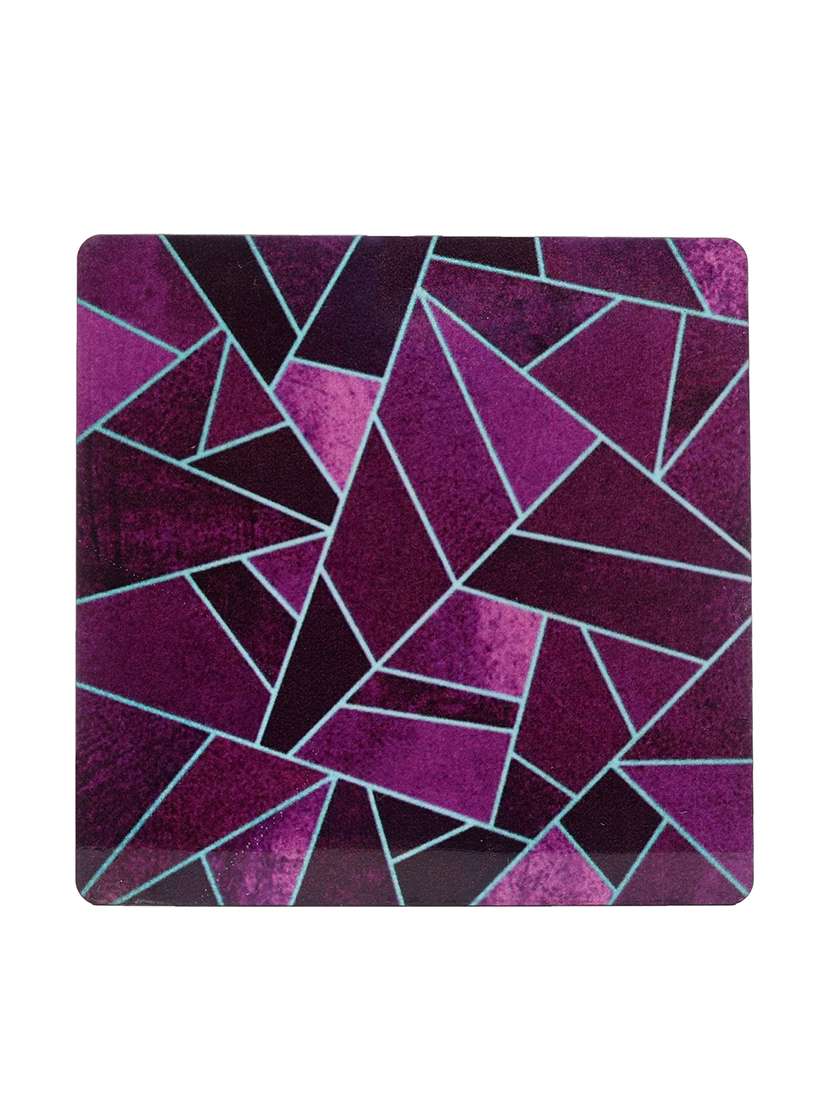 Alina Decor Set Of 6 Printed Coasters With Wooden Stand