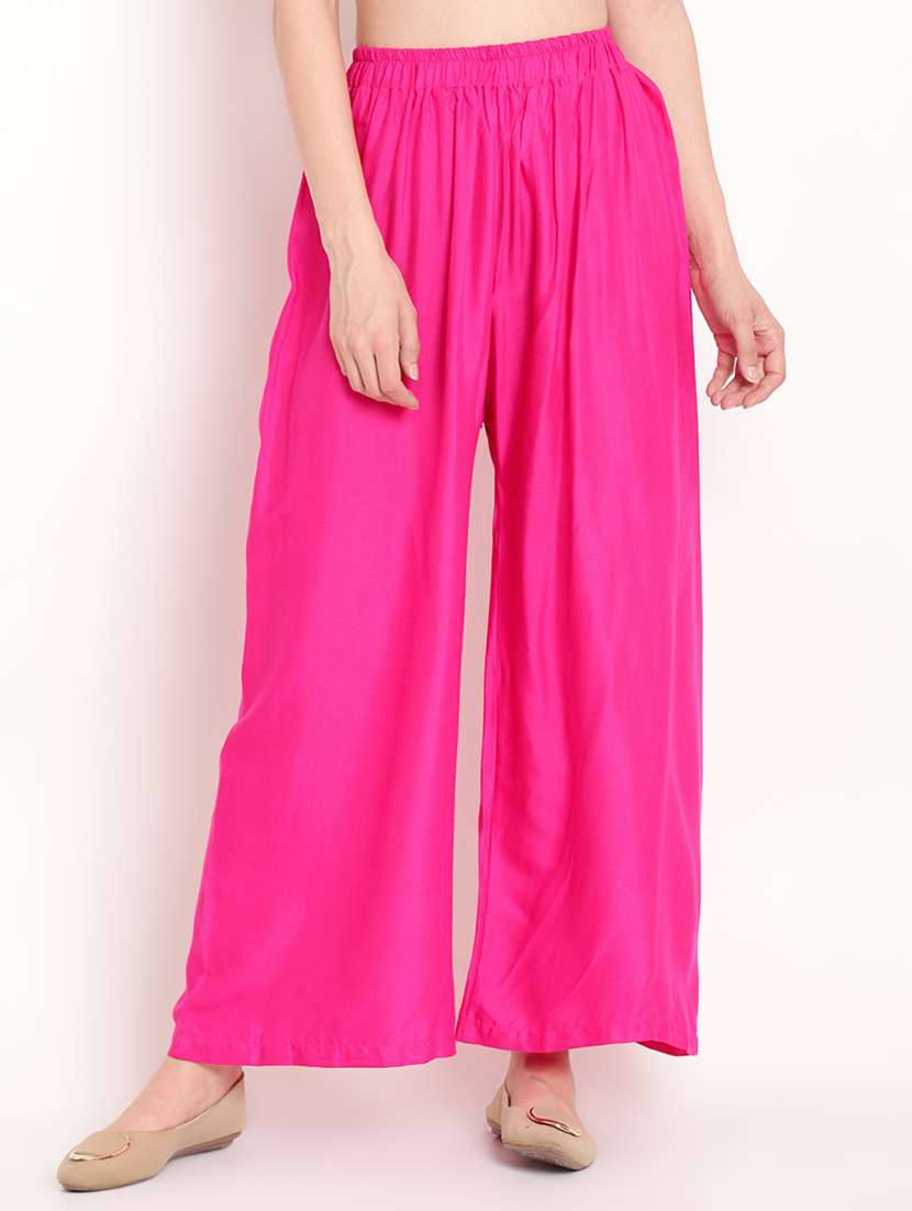 High Rise Solid Palazzo 