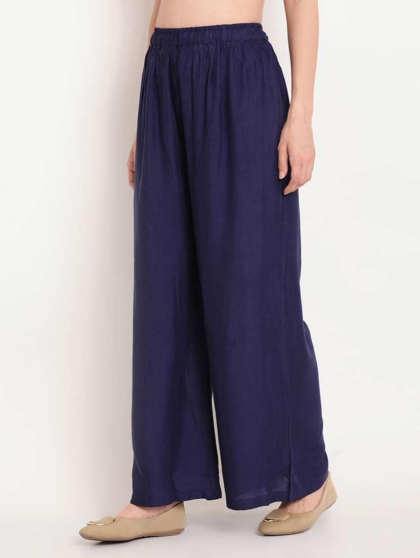 High Rise Solid Palazzo 